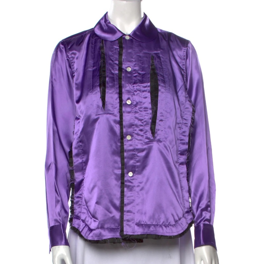 Comme des Garçons long sleeve purple top size:S, like new